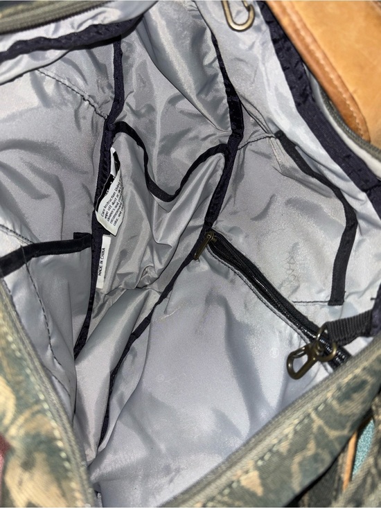 AmeriBag Embroidered colors black with olive gold and tan floral patterns main image 7